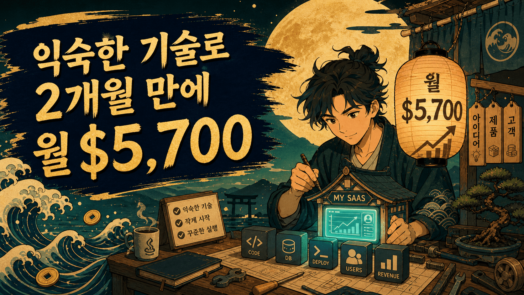익숙한 기술로 2개월 만에 월 5,700달러 만든 1인 SaaS
