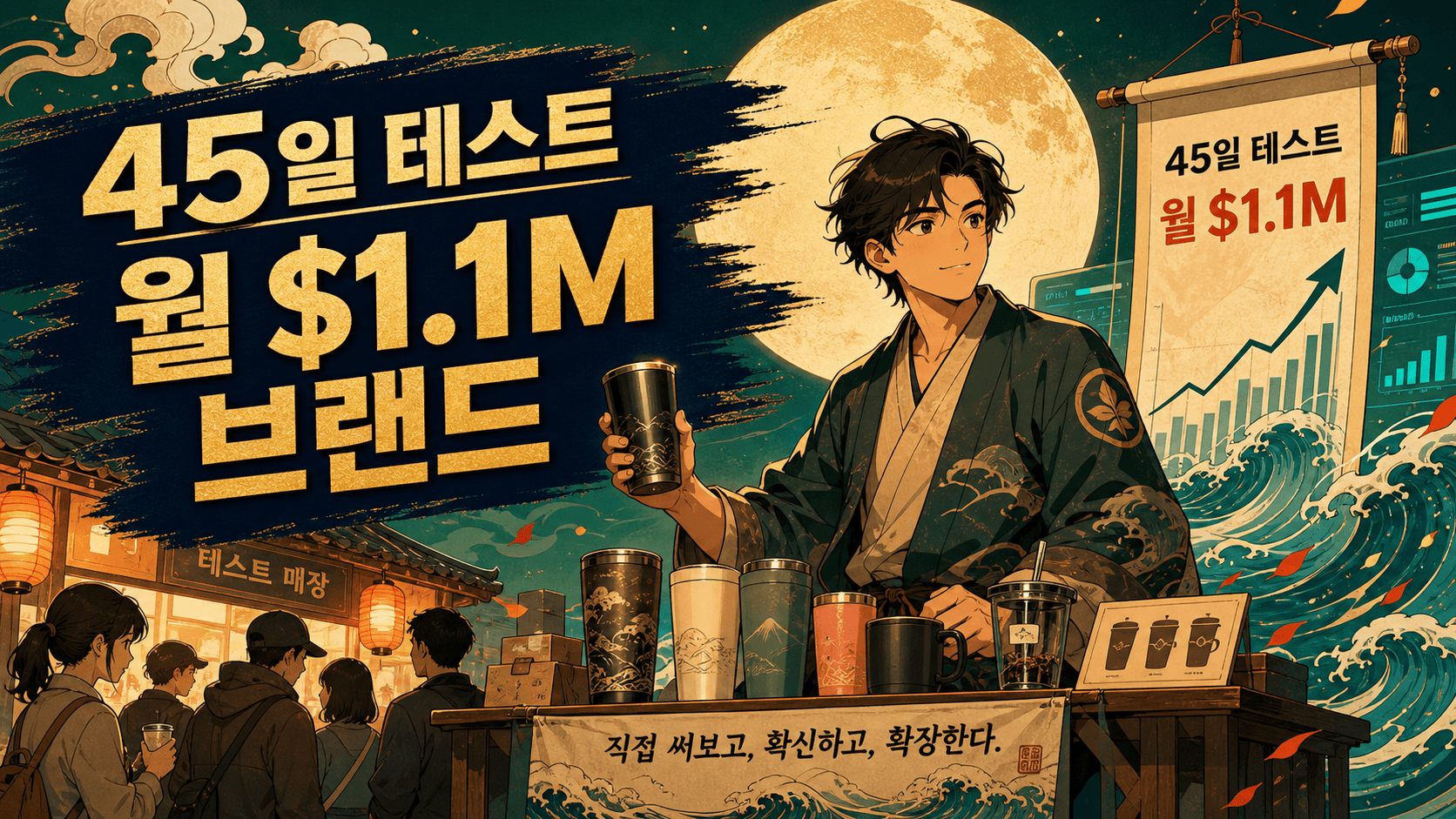45일 매장 테스트로 월 $1.1M까지 간 음료용품 브랜드